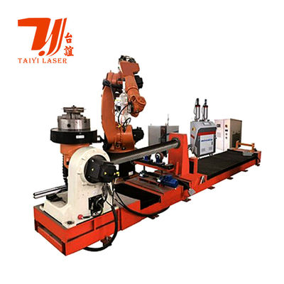 Система лазерной наплавки роботом для валов насосов, валков и упрочнения поверхности вращающихся деталей