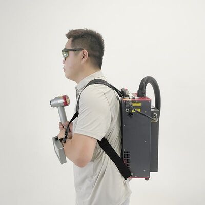 50W Portable Backpack Laser Cleaning Machine Pulse Fiber Laser Rust Remover for Precision Mold Cleaning